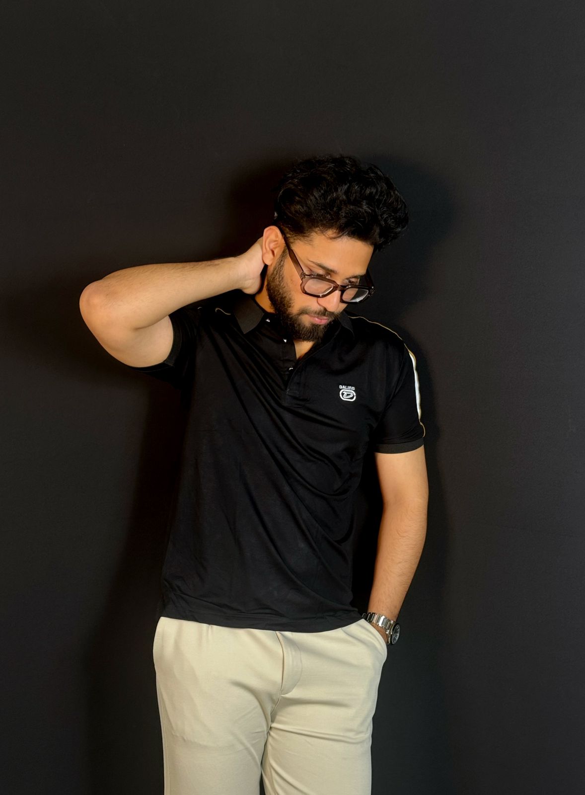 ব্ল্যাক কালার পোলো টি-শার্ট-D